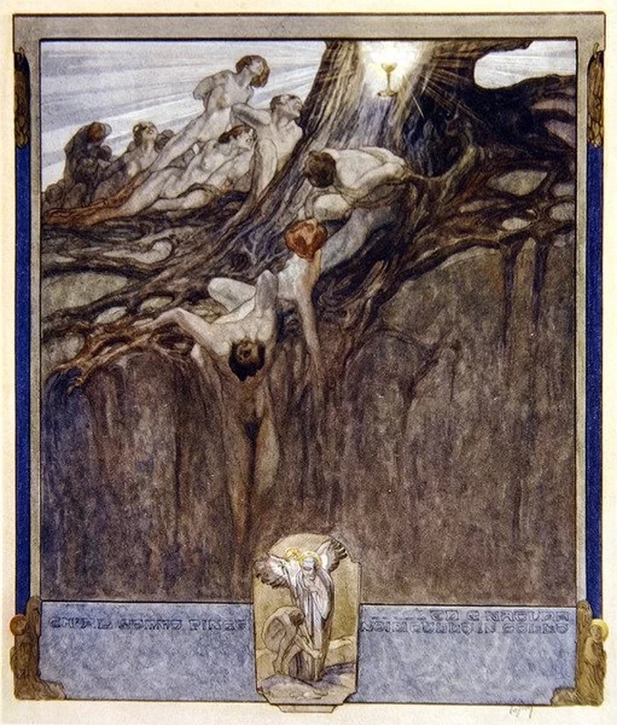 Illustrazione dalla Divina Commedia di Dante, Paradiso, Canto IV